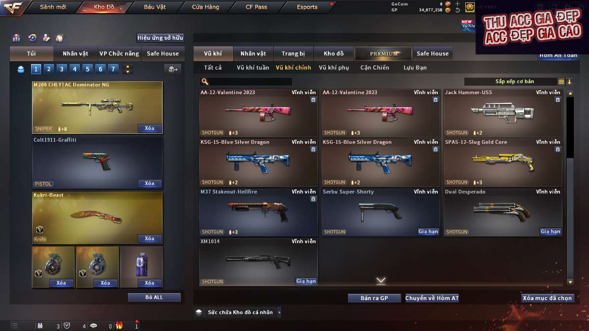 shop acc cf uy tin gia re